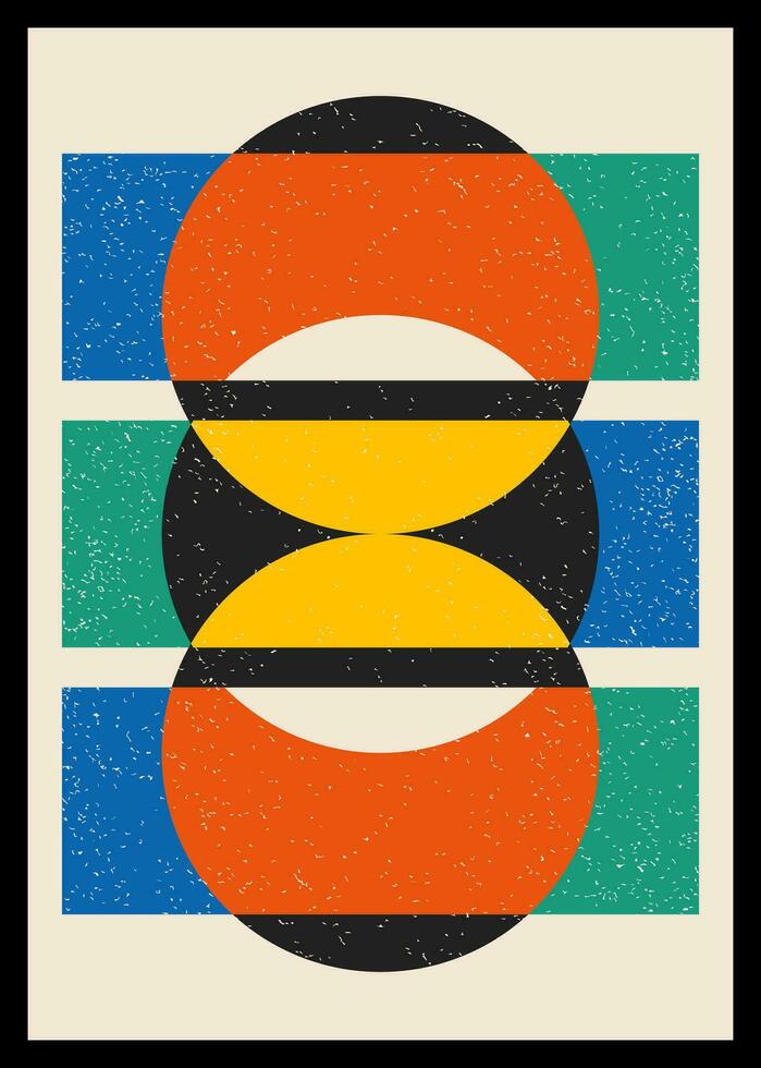 Minimal retro geometric design posters. Contemporary art wall decoration. Geometric shapes poster cover background. vector