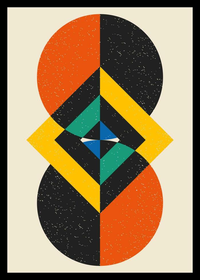 Minimal retro geometric design posters. Contemporary art wall decoration. Geometric shapes poster cover background. vector