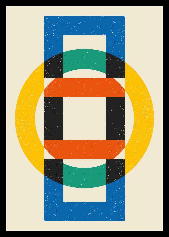 Minimal retro geometric design posters. Contemporary art wall decoration. Geometric shapes poster cover background. vector