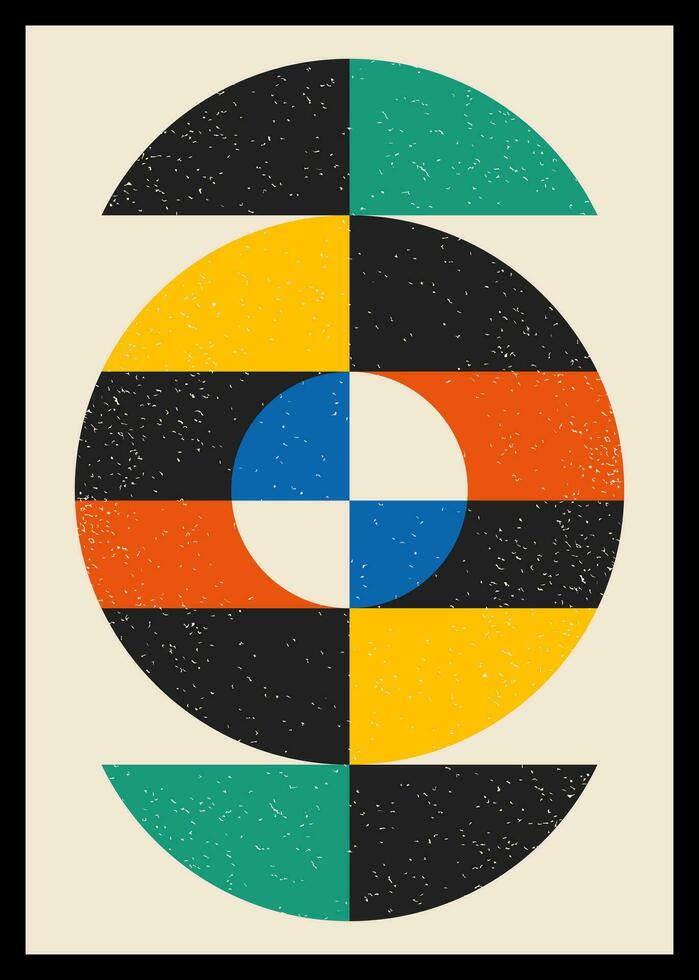 Minimal retro geometric design posters. Contemporary art wall decoration. Geometric shapes poster cover background. vector