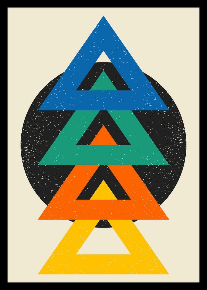 Minimal retro geometric design posters. Contemporary art wall decoration. Geometric shapes poster cover background. vector