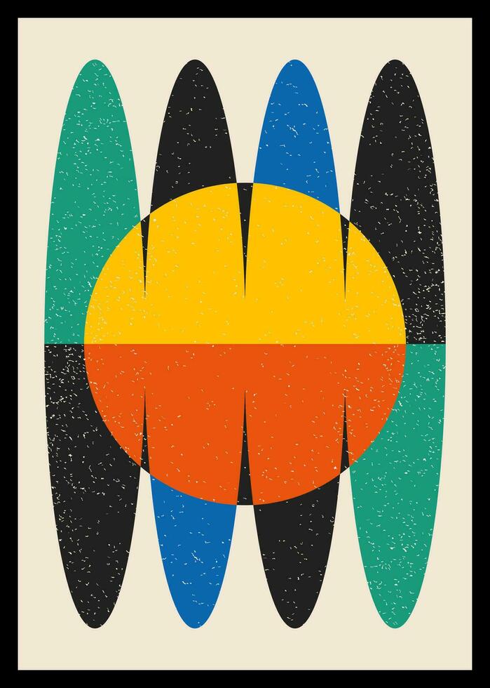 Minimal retro geometric design posters. Contemporary art wall decoration. Geometric shapes poster cover background. vector