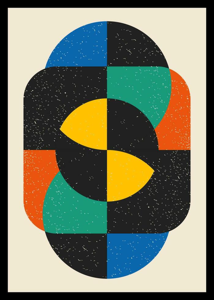 Minimal retro geometric design posters. Contemporary art wall decoration. Geometric shapes poster cover background. vector