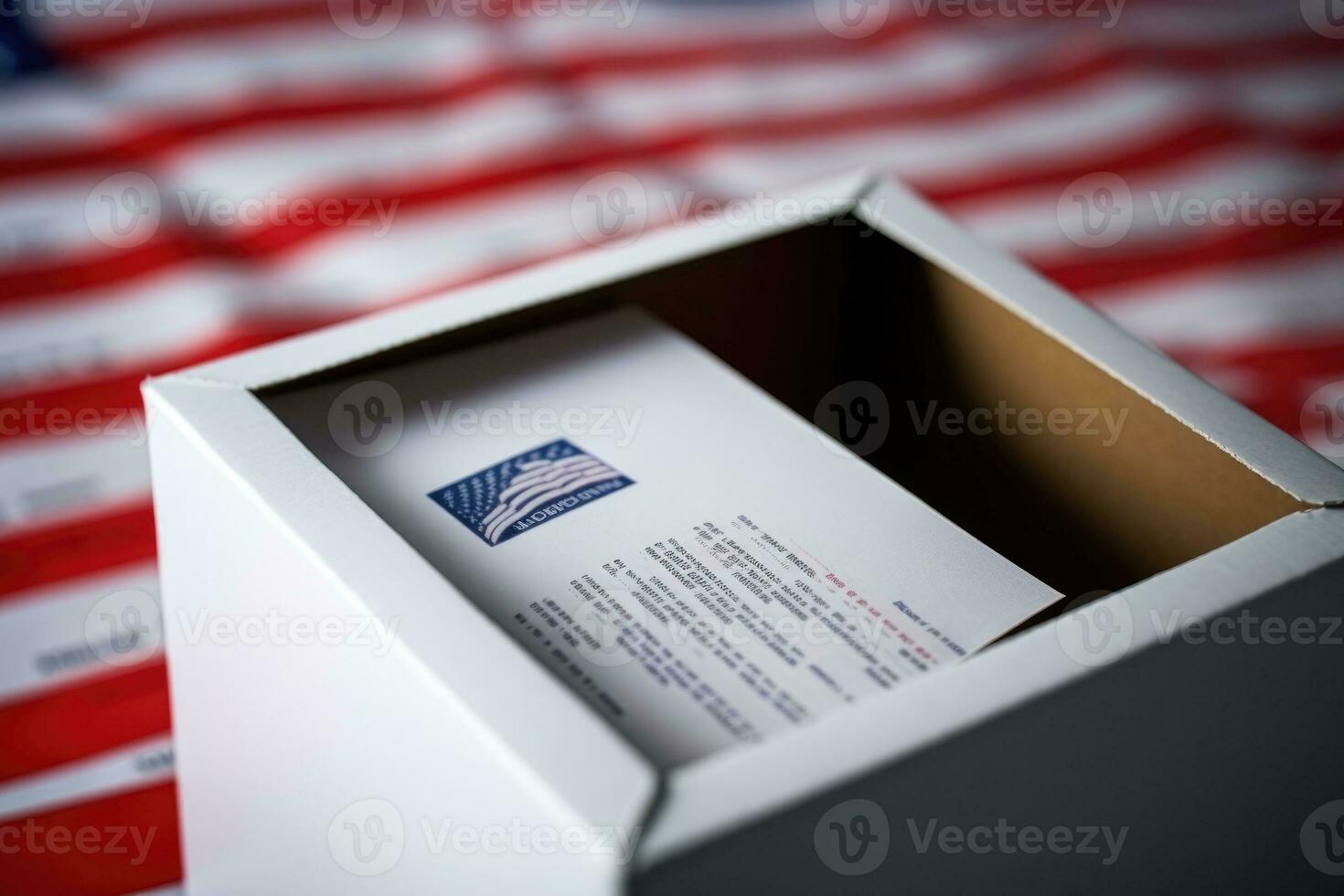 Closeup of election ballot. AI Generated photo