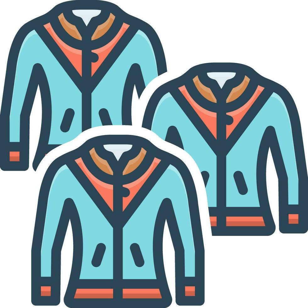 color icon for jackets vector