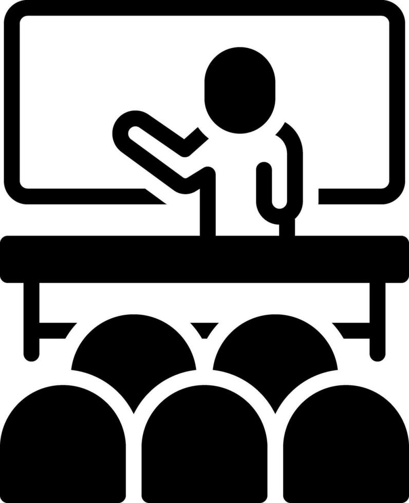 solid icon for teaching vector
