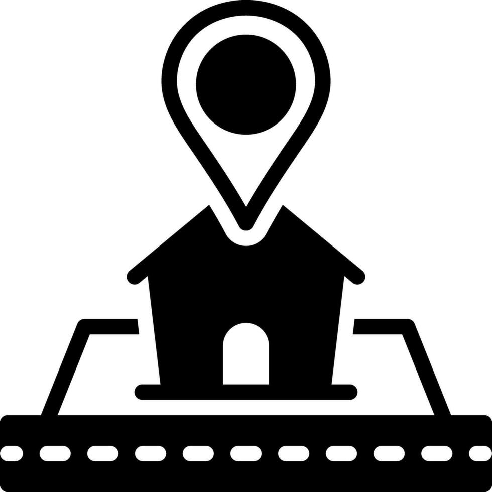 solid icon for address vector