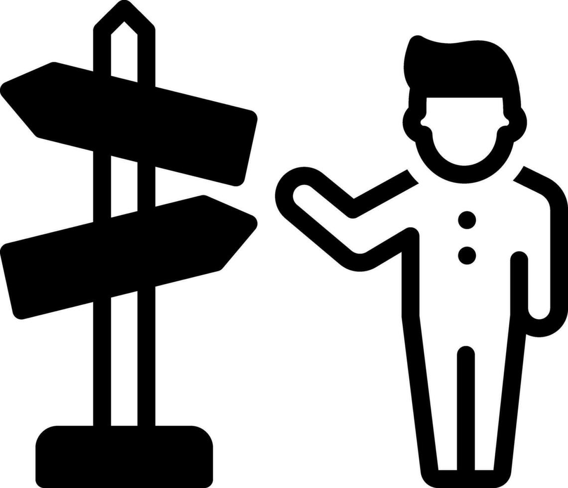 solid icon for directed vector