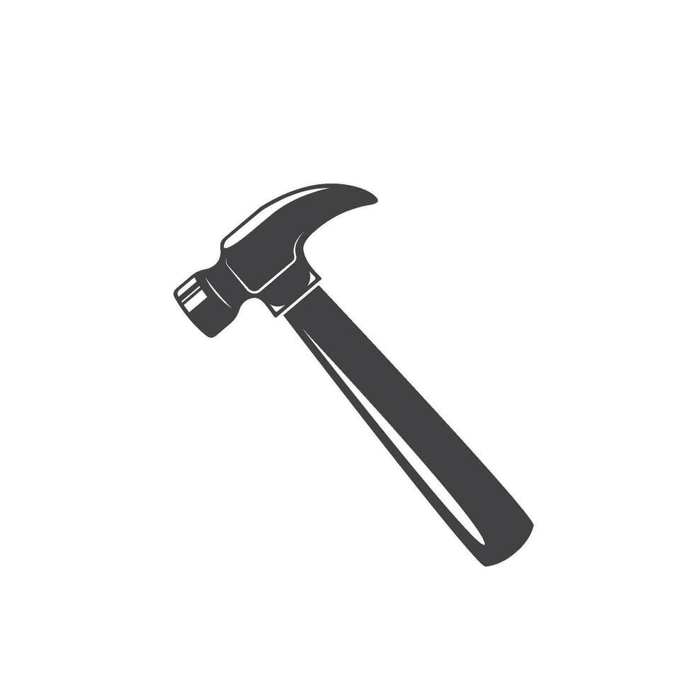 black hammer tool icon vector element design template