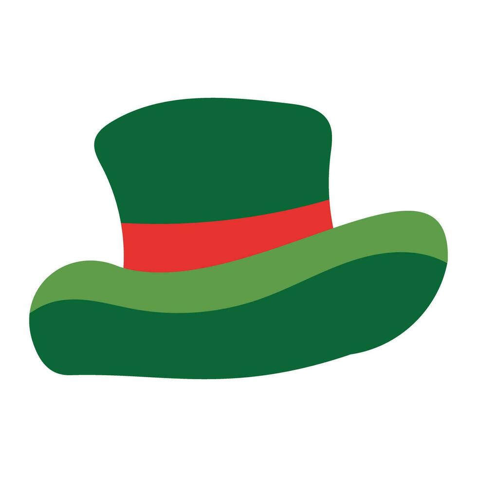 Vector flat illustration with st Patricks day hat