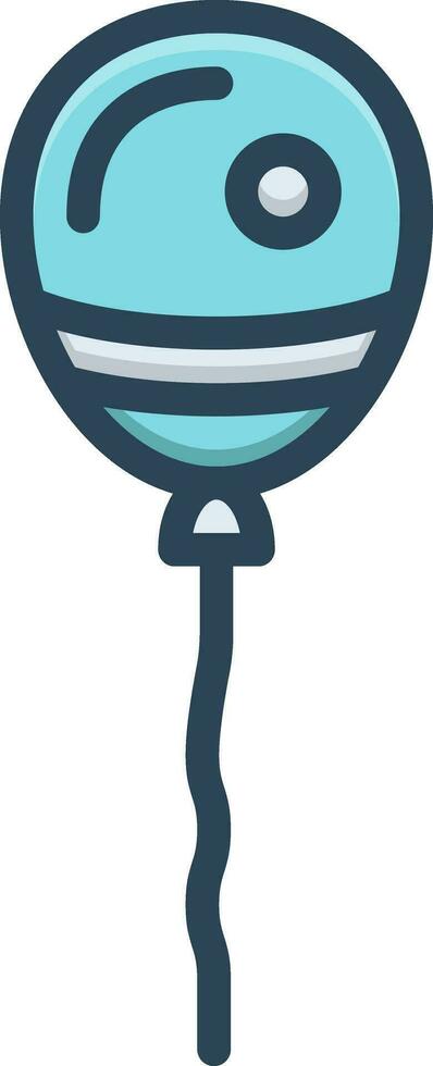 color icon for balloon vector