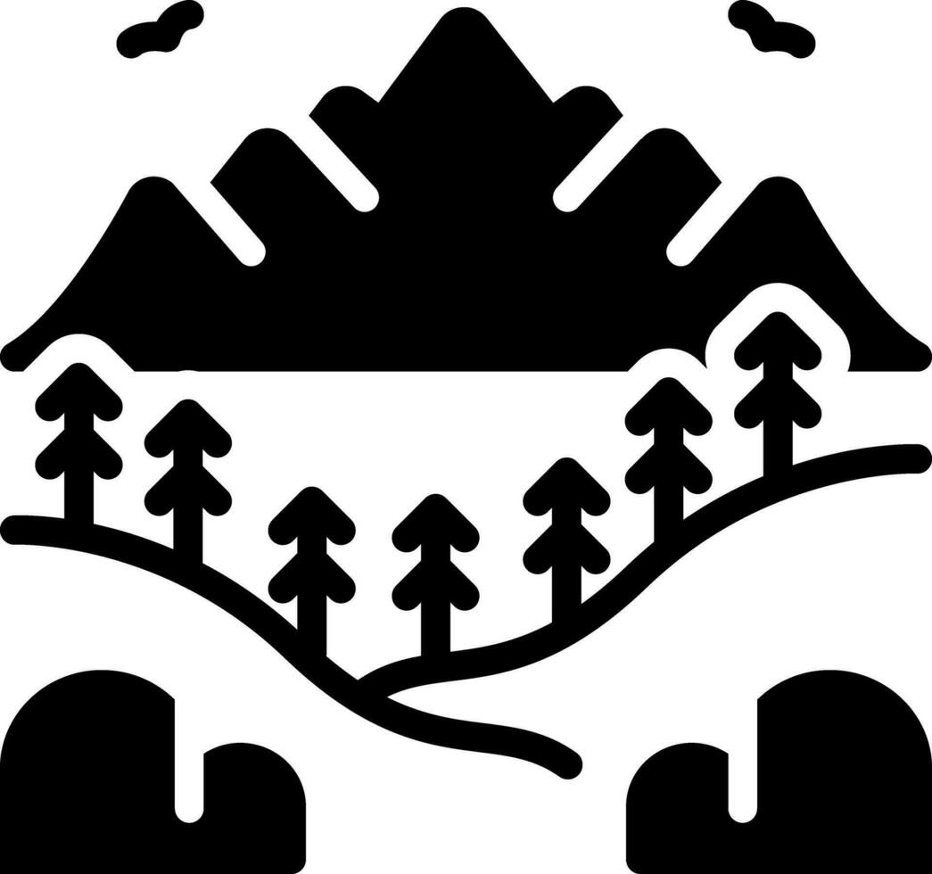 solid icon for wilderness vector