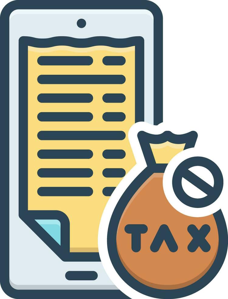 color icon for exempt vector