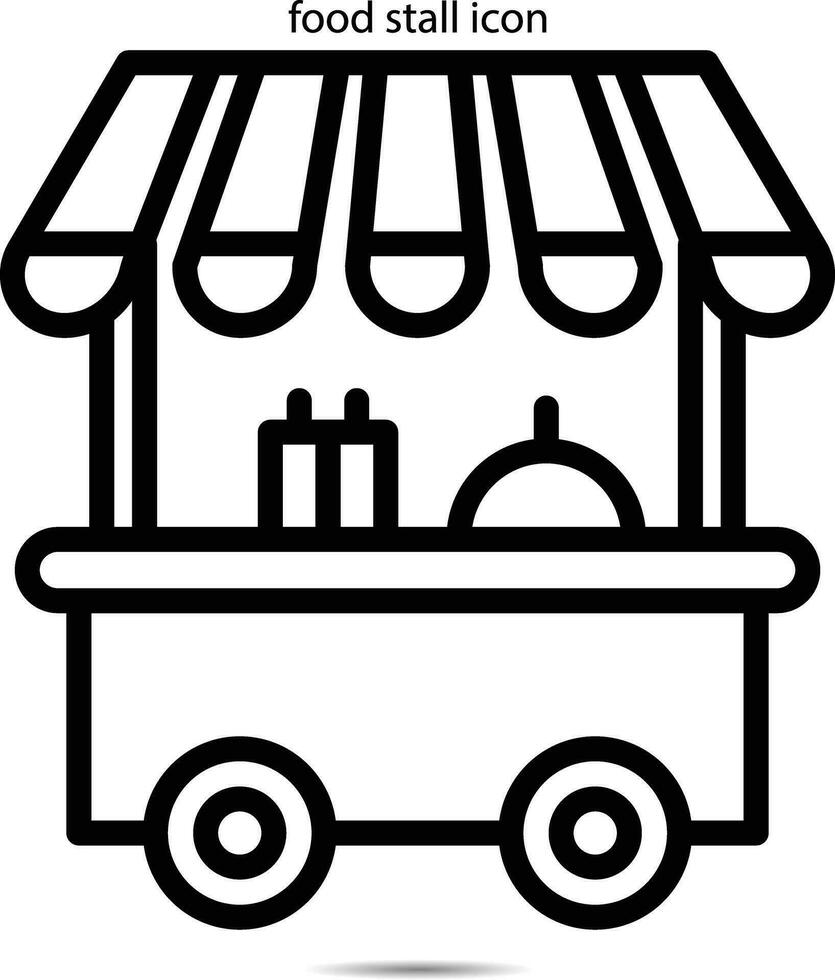 food stall icon vector