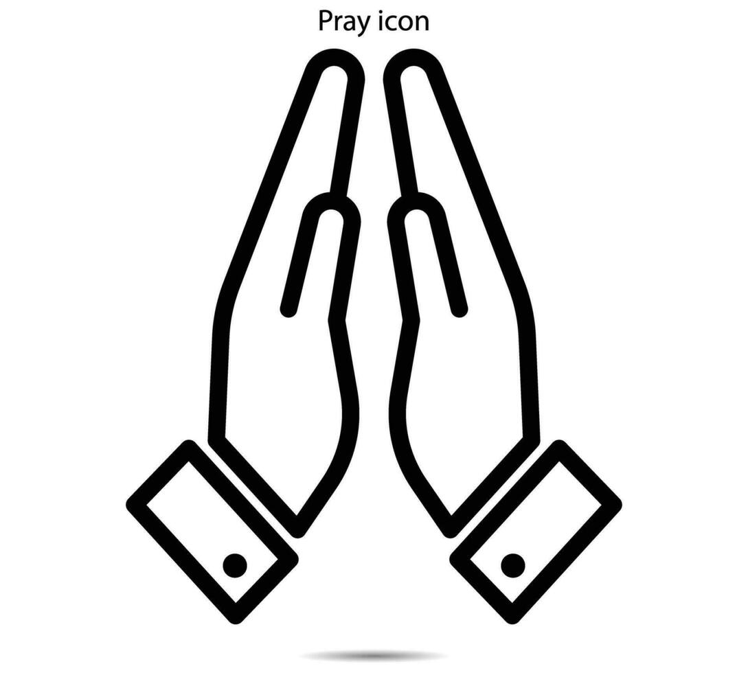 orar icono, vector ilustración
