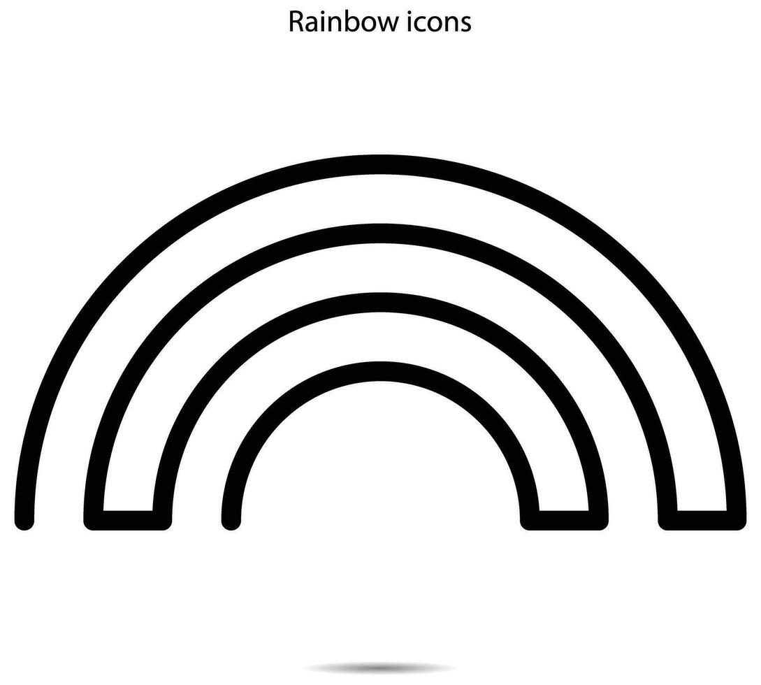 Rainbow icon, Vector illustration