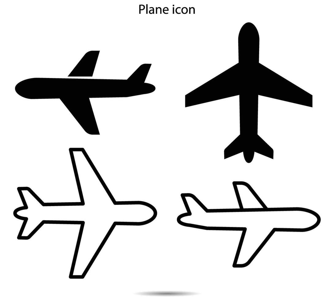 avión icono, vector ilustración