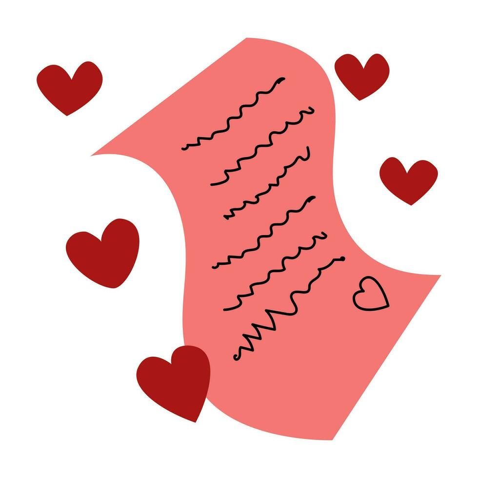 amor letras clipart para San Valentín día decoración aislado en blanco antecedentes vector