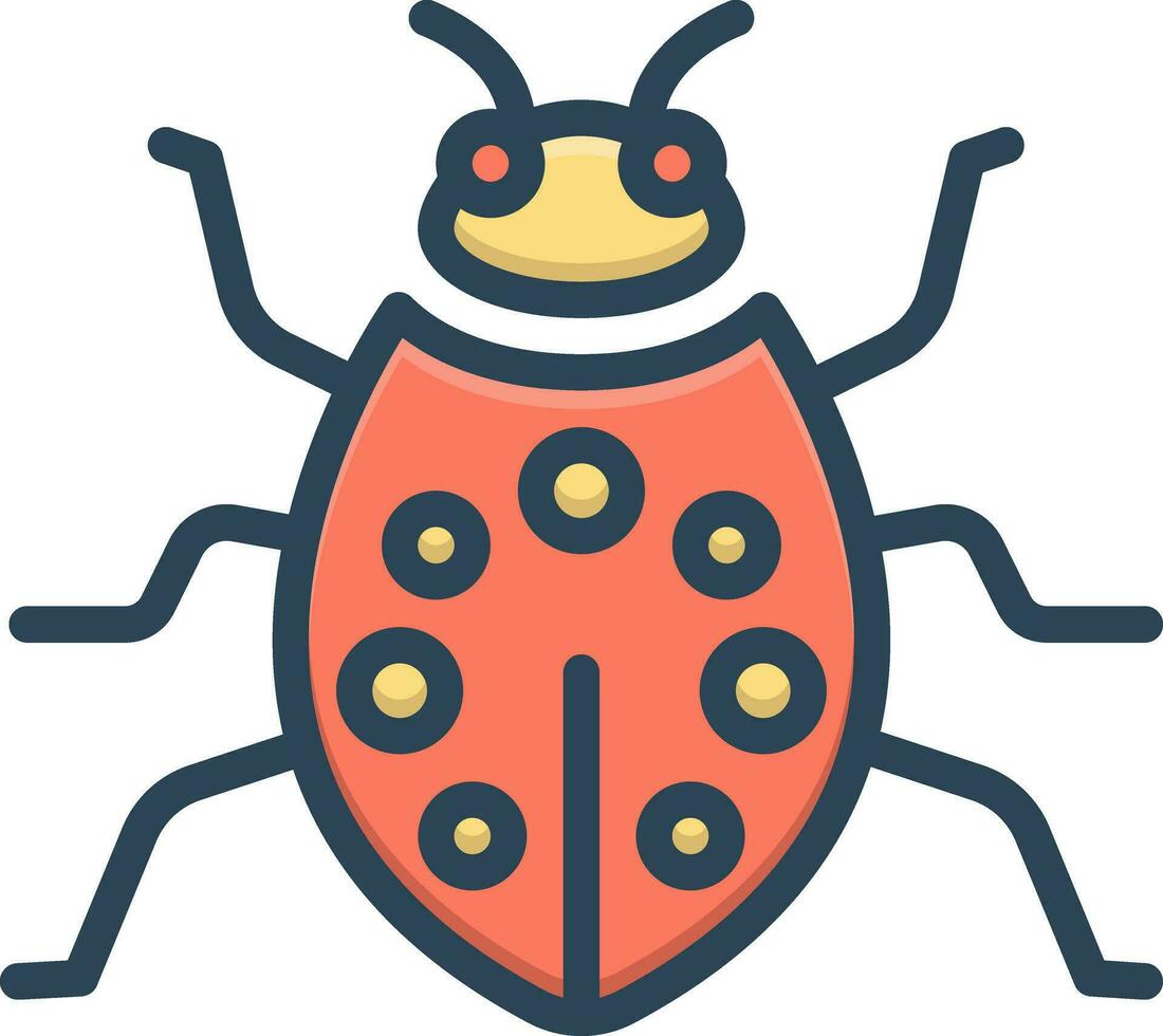 color icon for bug vector