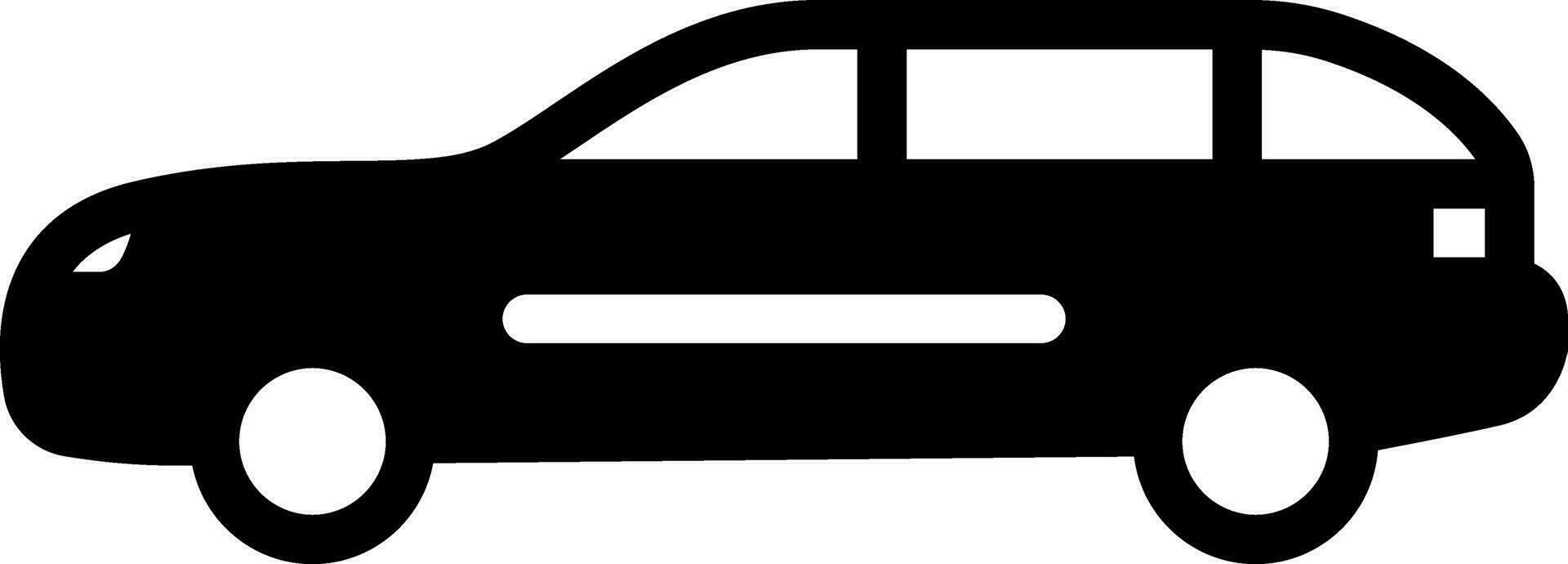 sólido icono para coche vector