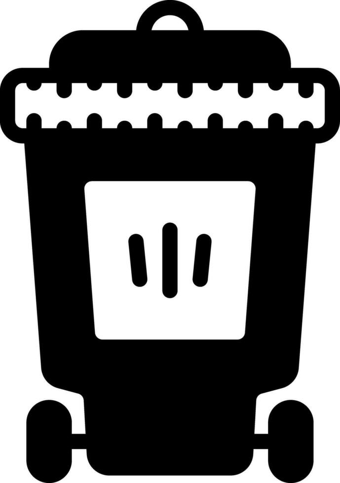 solid icon for bin vector