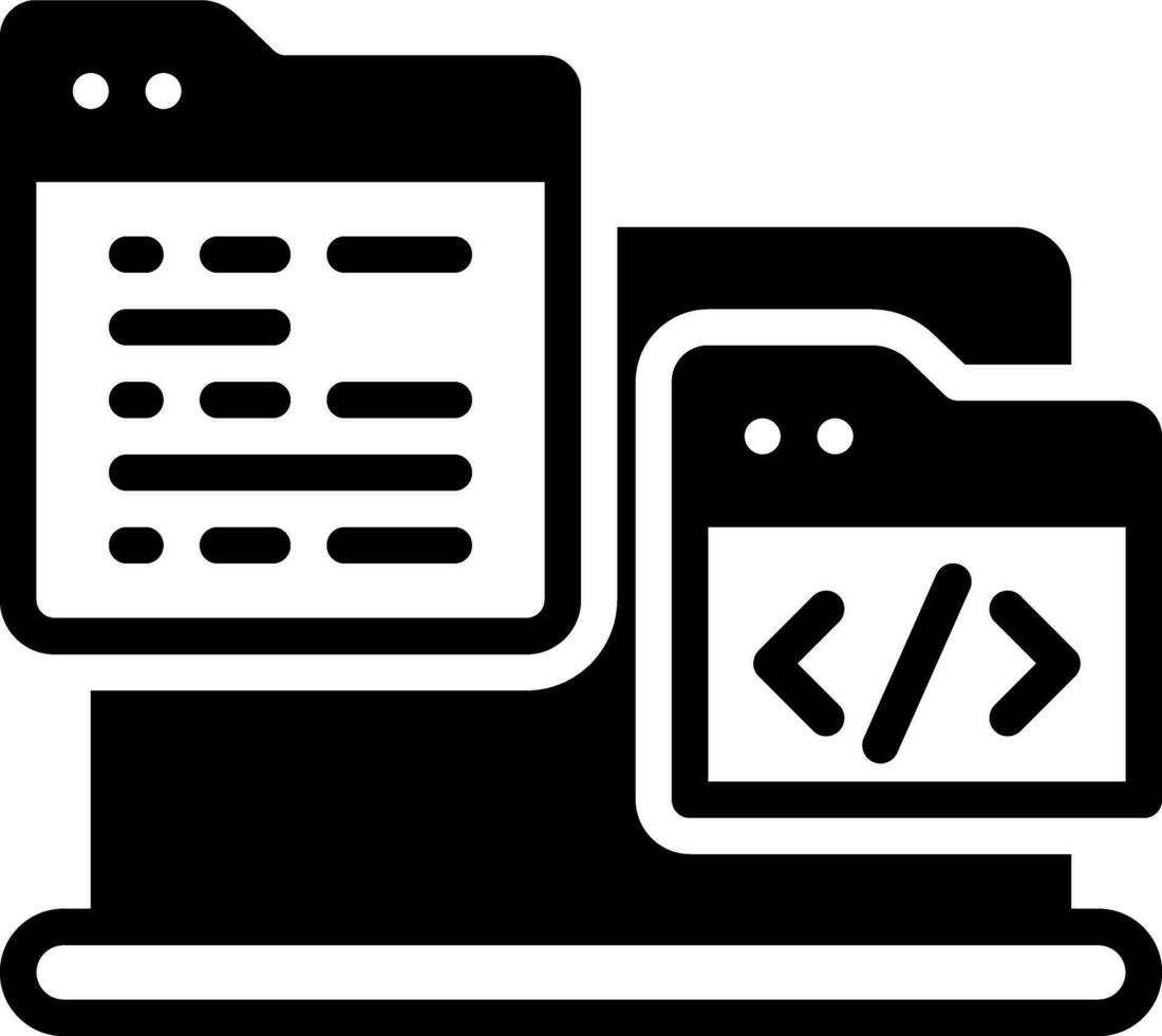 sólido icono para programas vector