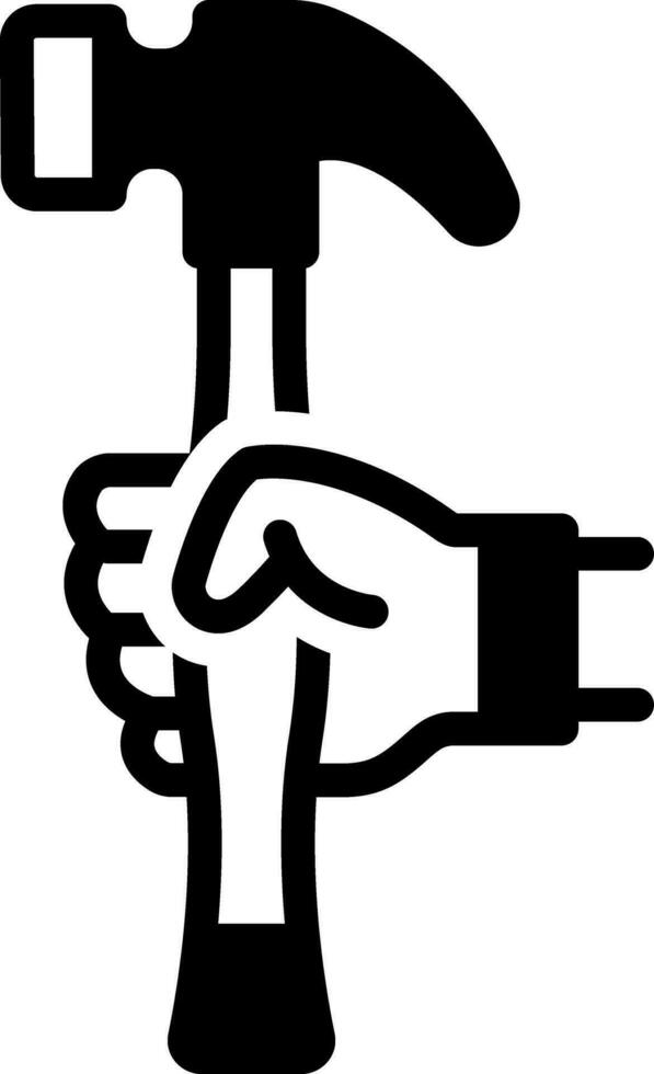 solid icon for handy vector