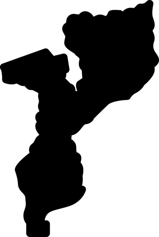 solid icon for mozambique vector