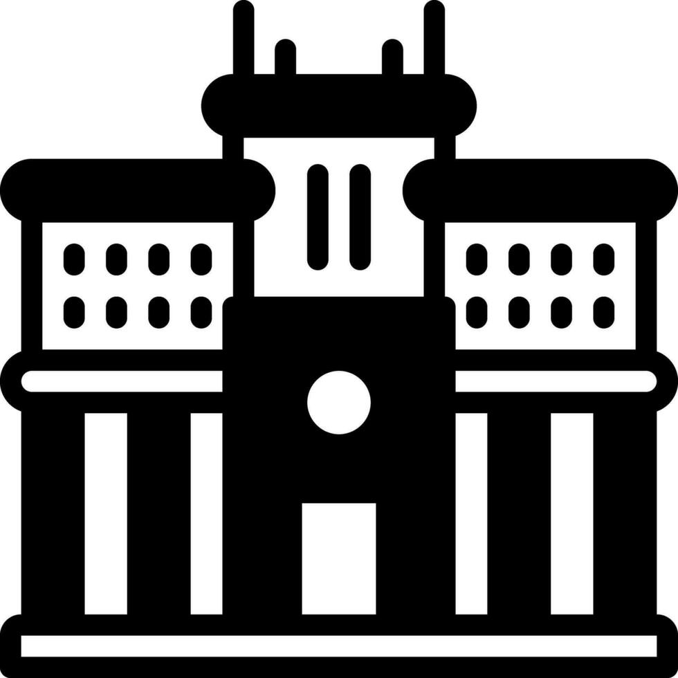 solid icon for institute vector