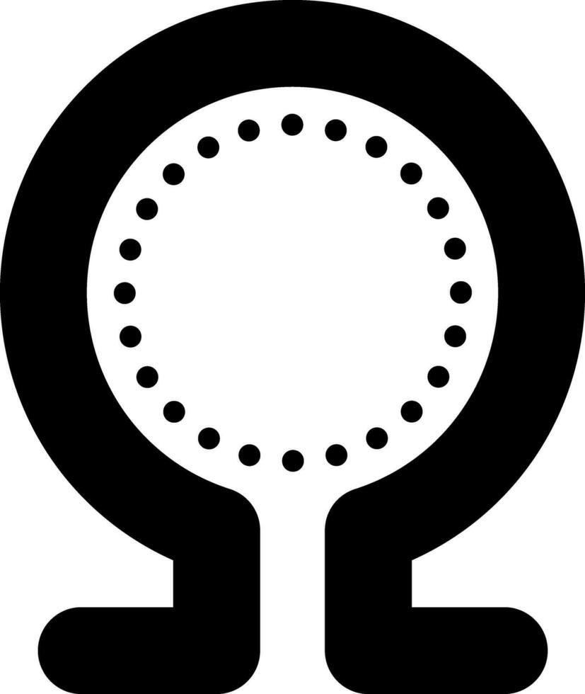 solid icon for omega vector