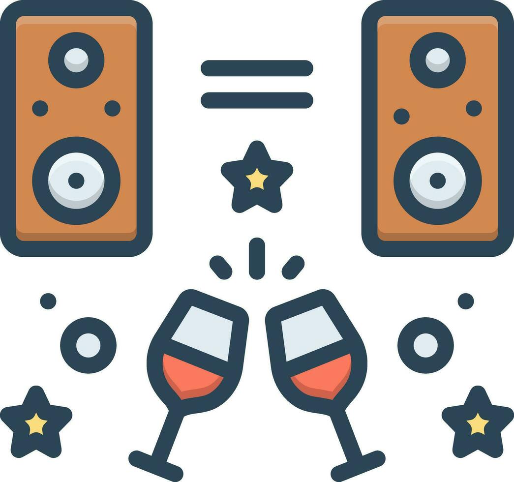 color icon for bar vector