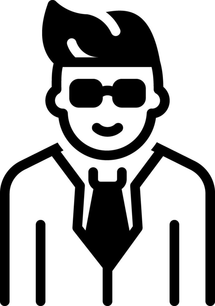 solid icon for agent vector