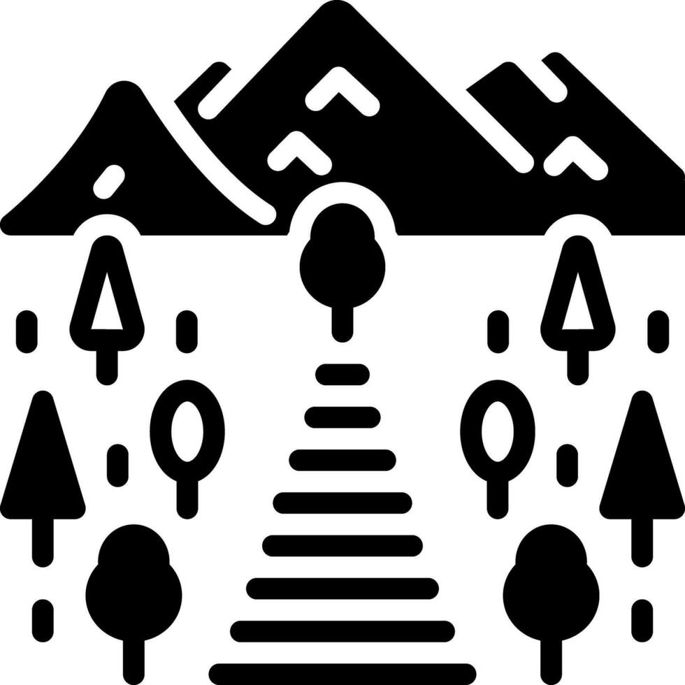 solid icon for trail vector