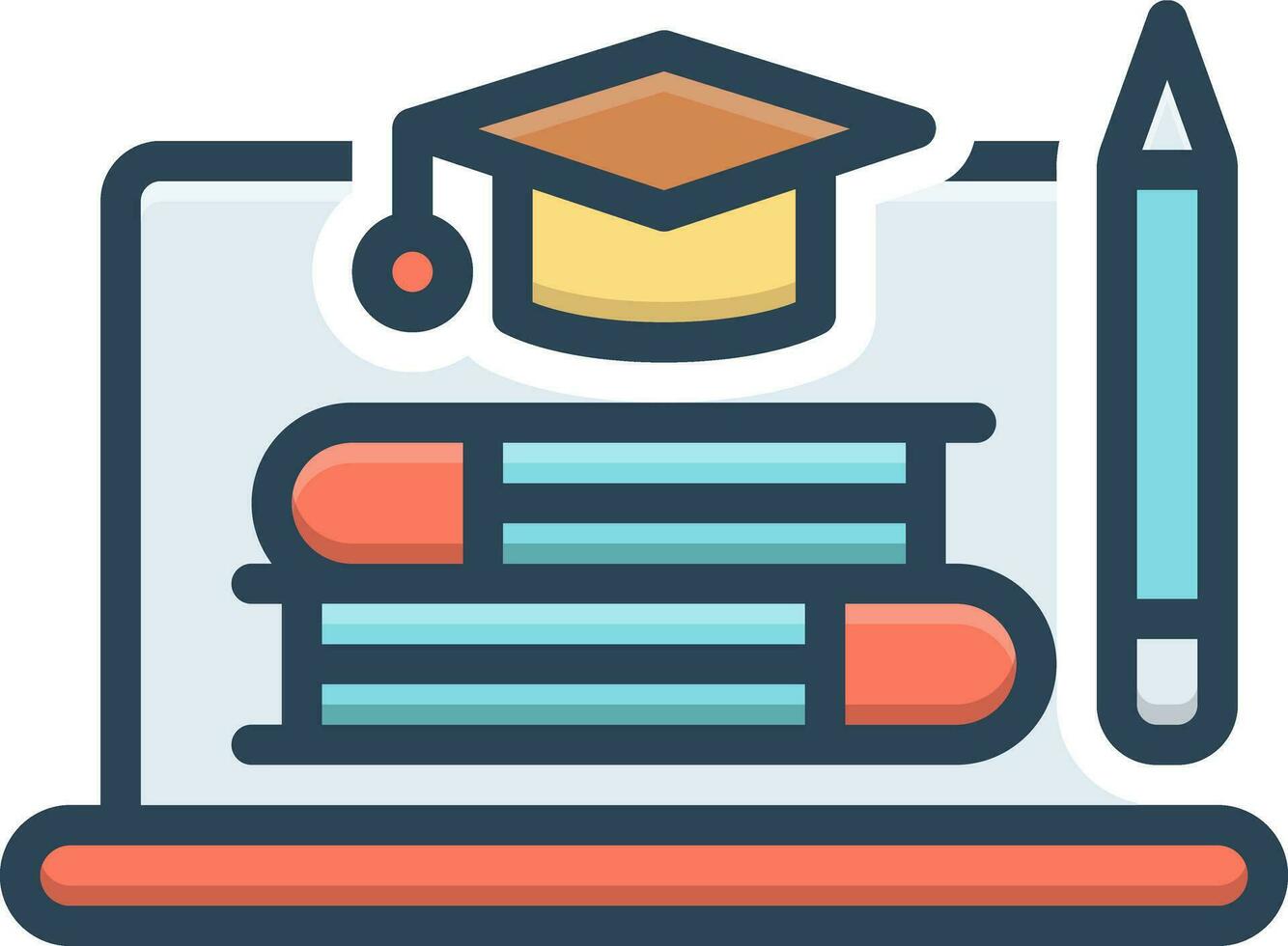 color icon for education vector