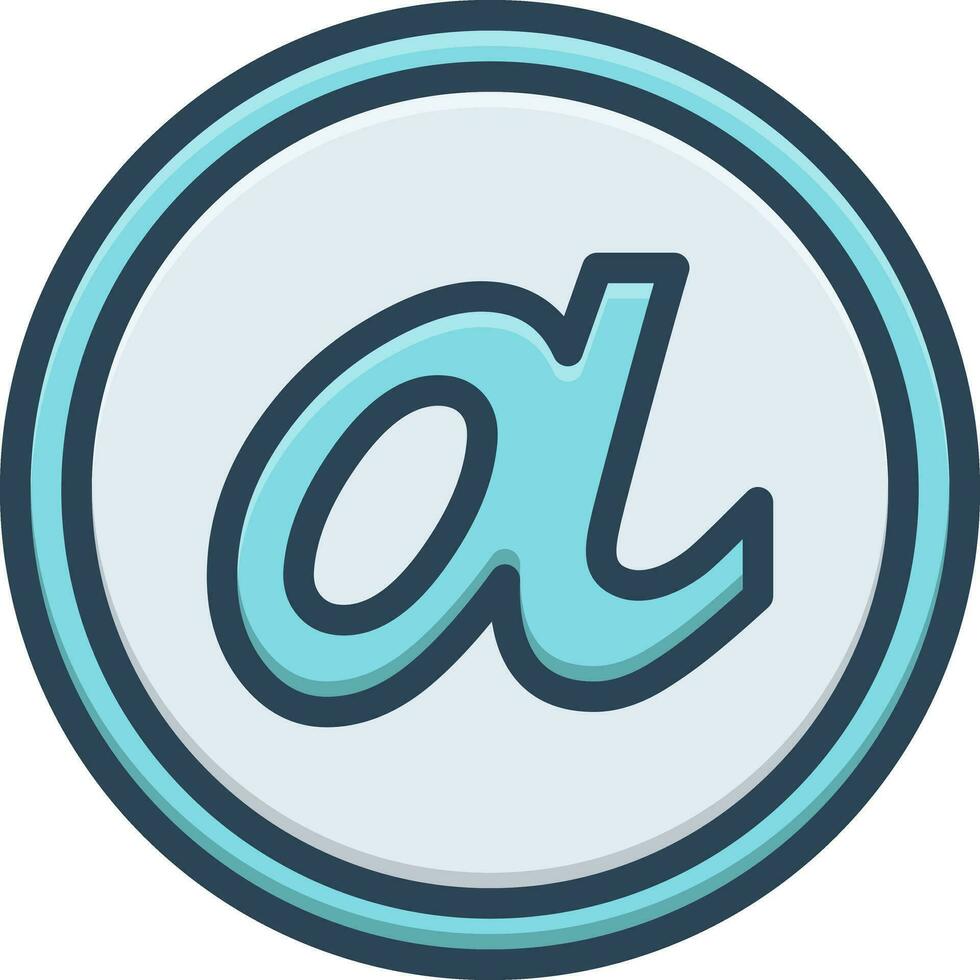 color icon for alpha vector