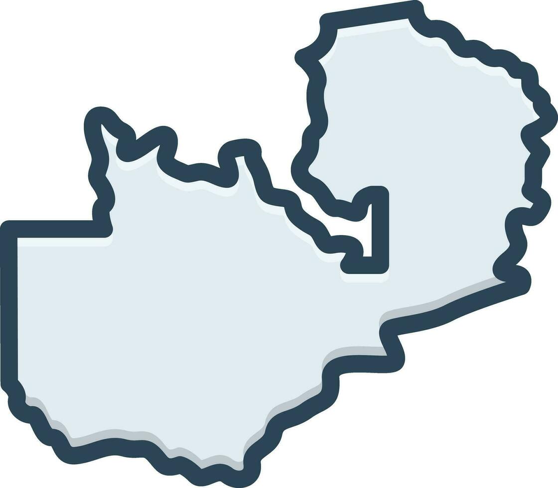 color icon for zambia vector