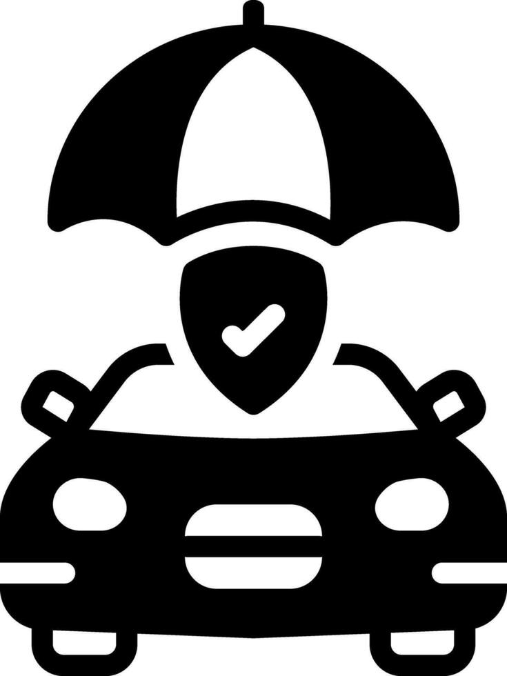 solid icon for insured vector