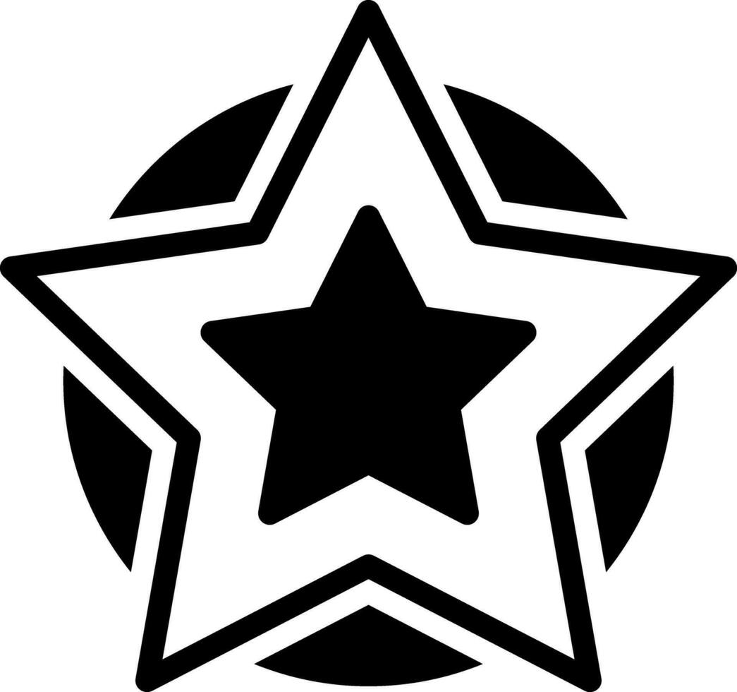 sólido icono para estrella vector