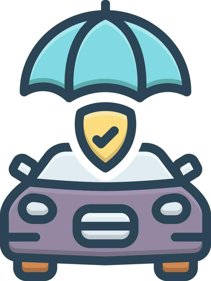 color icon for insured vector