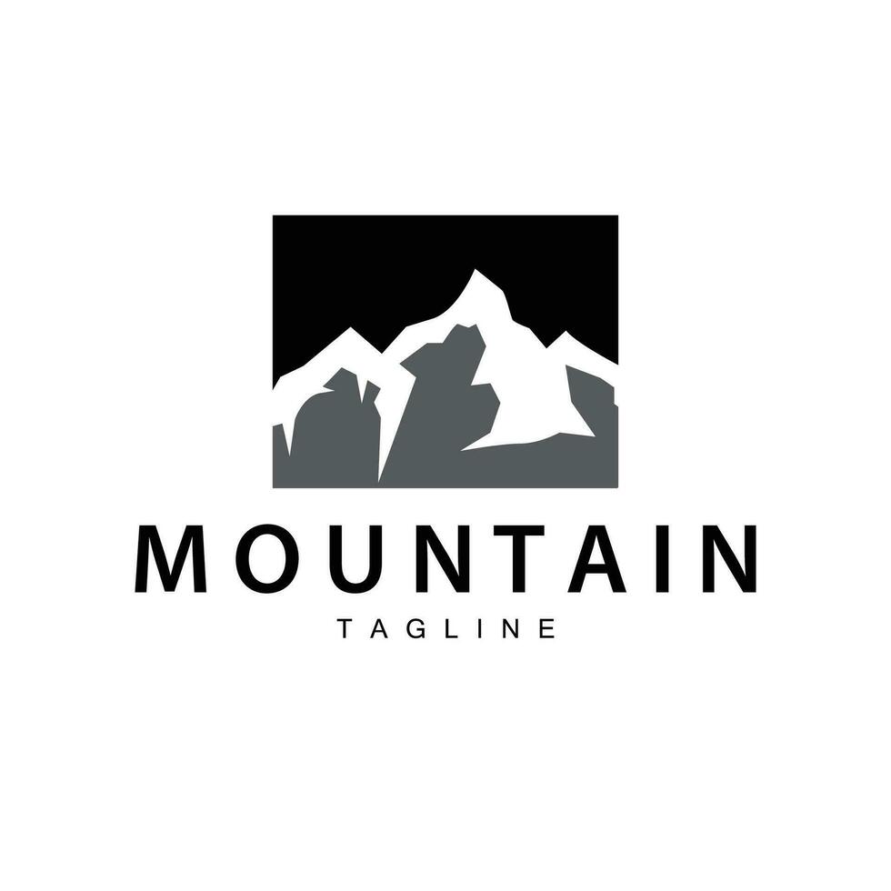 Mountain Logo Simple Design Adventure Model Silhouette Landscape Simple Modern Style Brand Product Business vector
