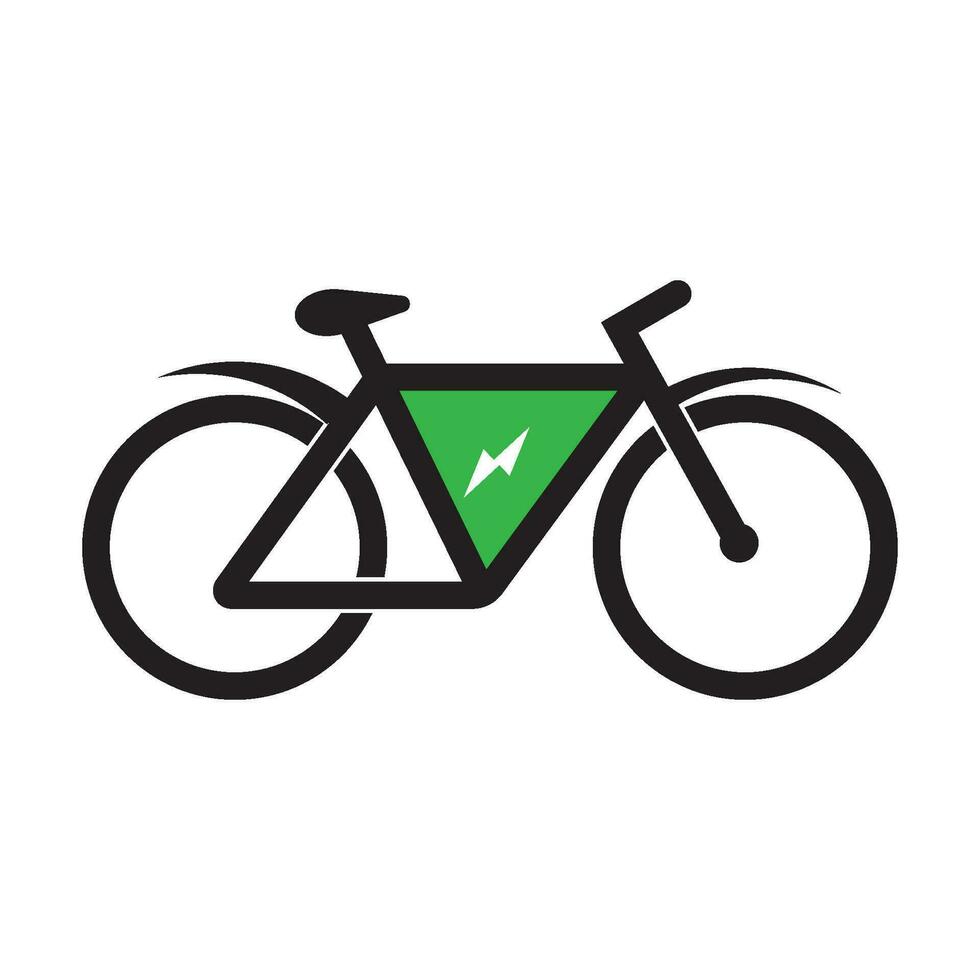 icono de bicicleta electrica vector