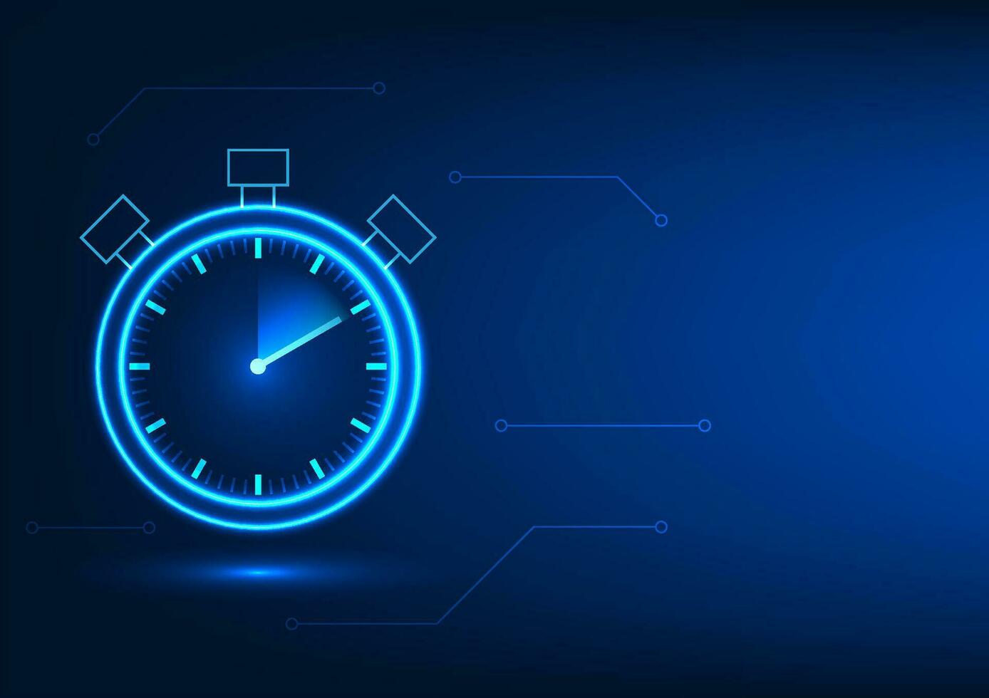 Time technology Stopwatch with circuit It refers to doing business where there is competition every second so that the company can be at the cutting edge of the world and be a fast-growing business. vector