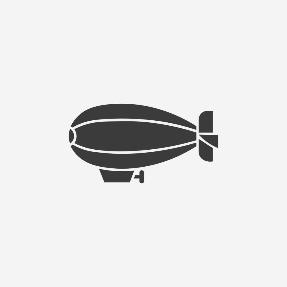 dirigible icono vector. dirigible globo, aeronave, aeróstato, dirigible símbolo vector