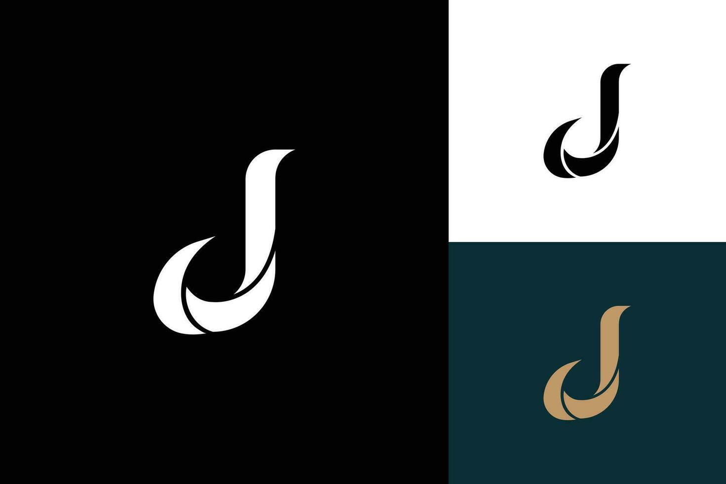 letter j monogram vector logo design