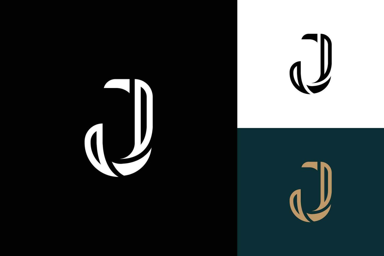 letter j monogram vector logo design