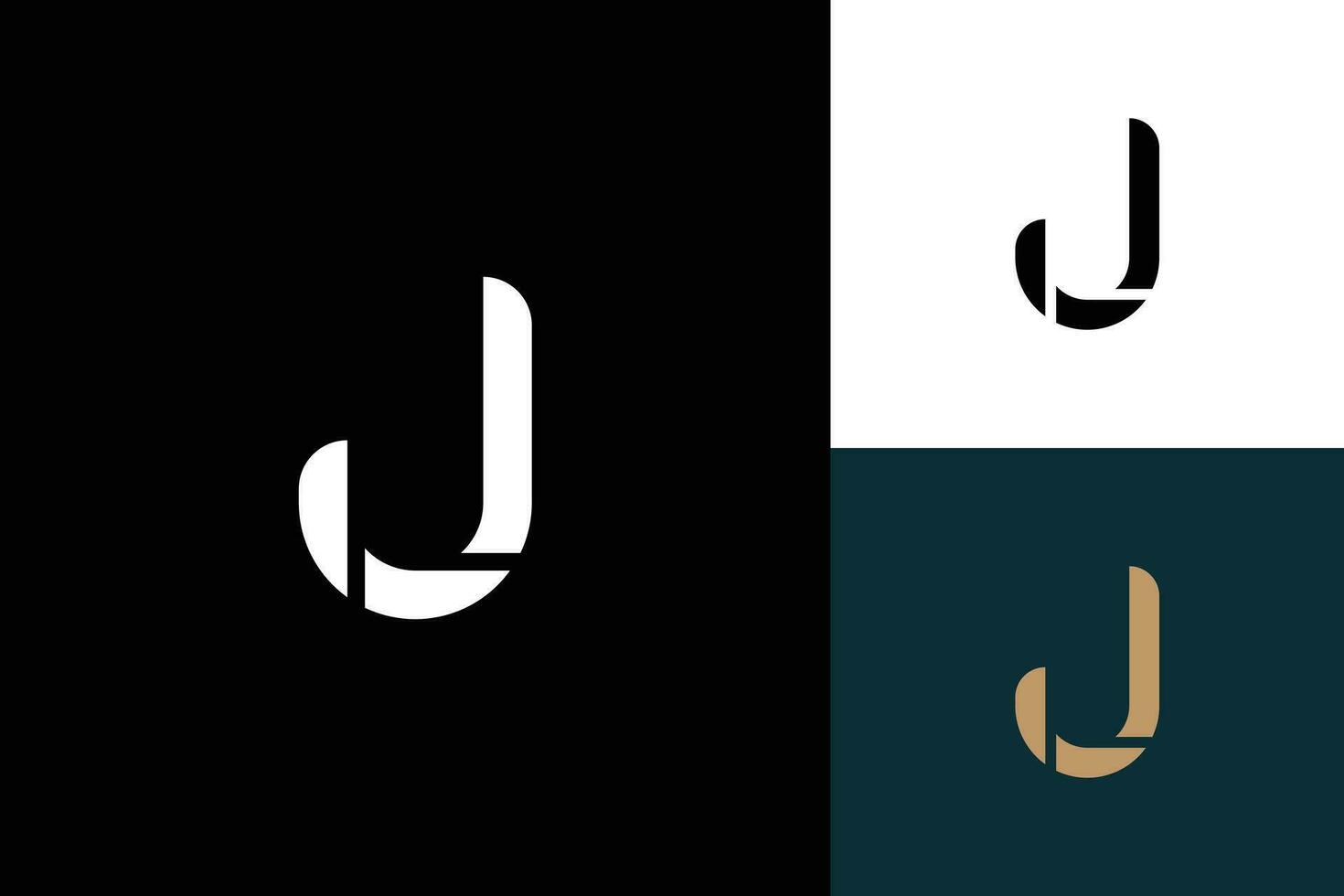 letra j monograma vector logo diseño