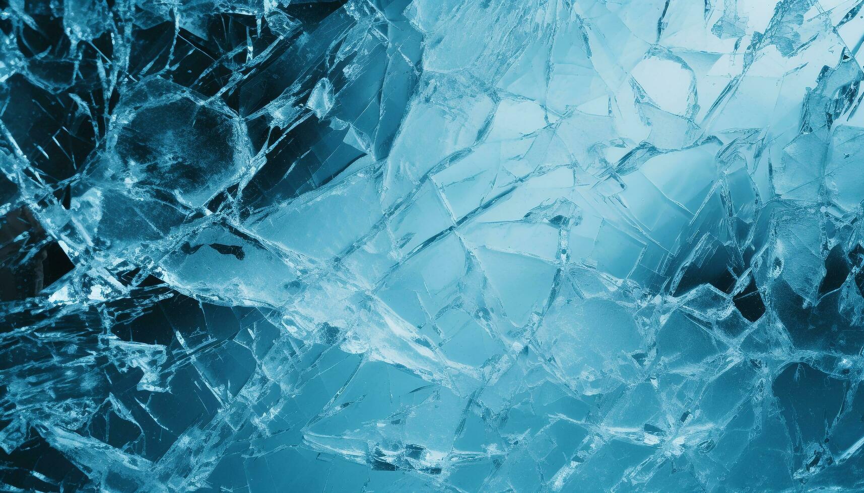 AI generated Abstract blue ice crystal reflects nature frozen freshness generated by AI photo