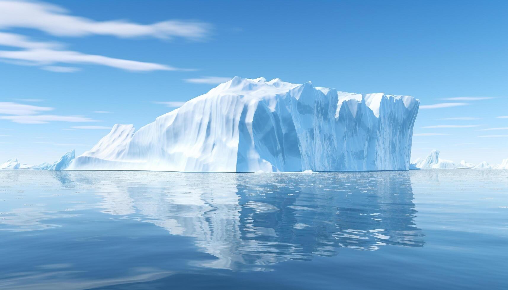 AI generated Abstract blue ice crystal reflects nature frozen freshness generated by AI photo