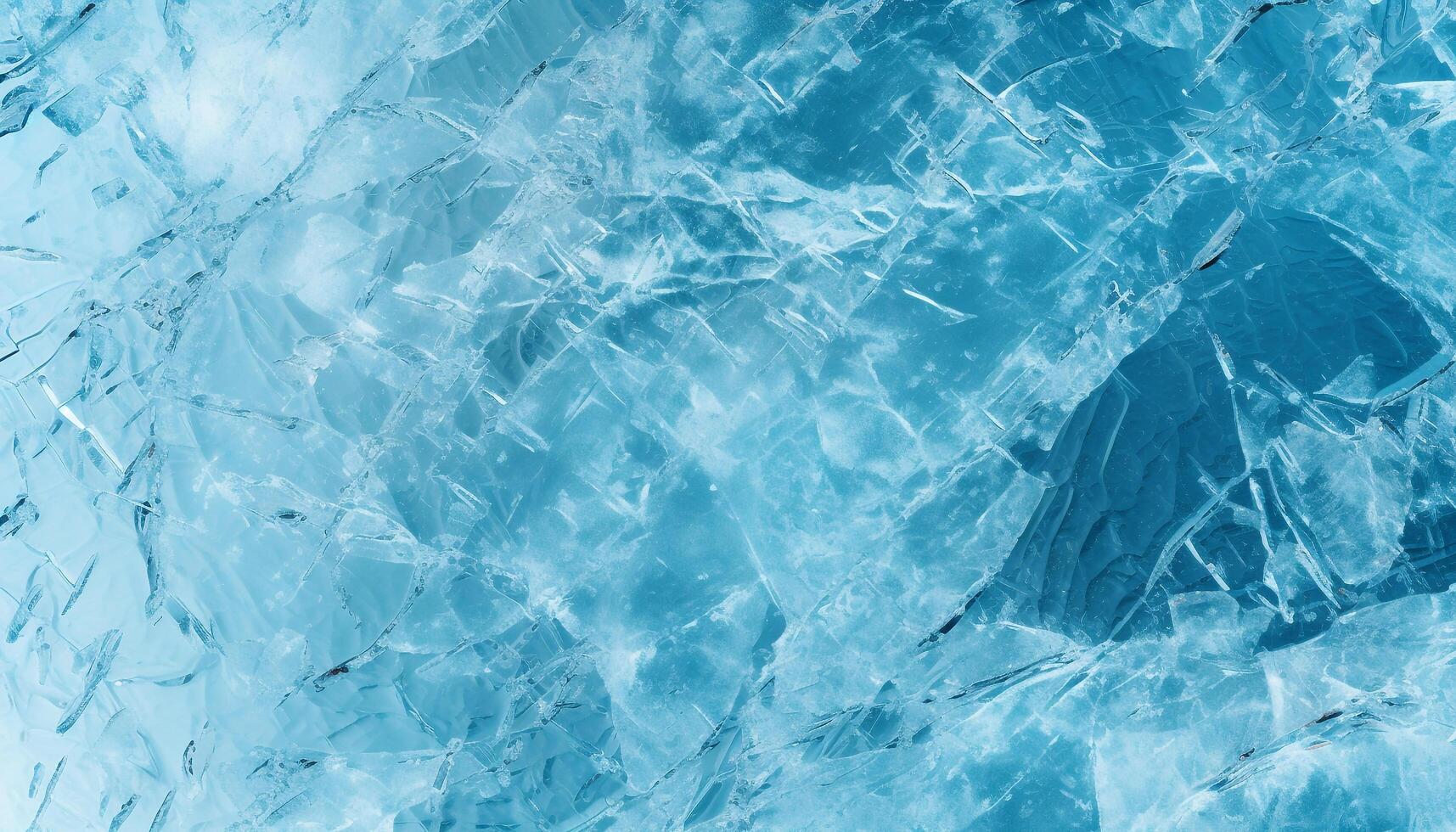 AI generated Abstract blue ice crystal reflects nature frozen freshness generated by AI photo