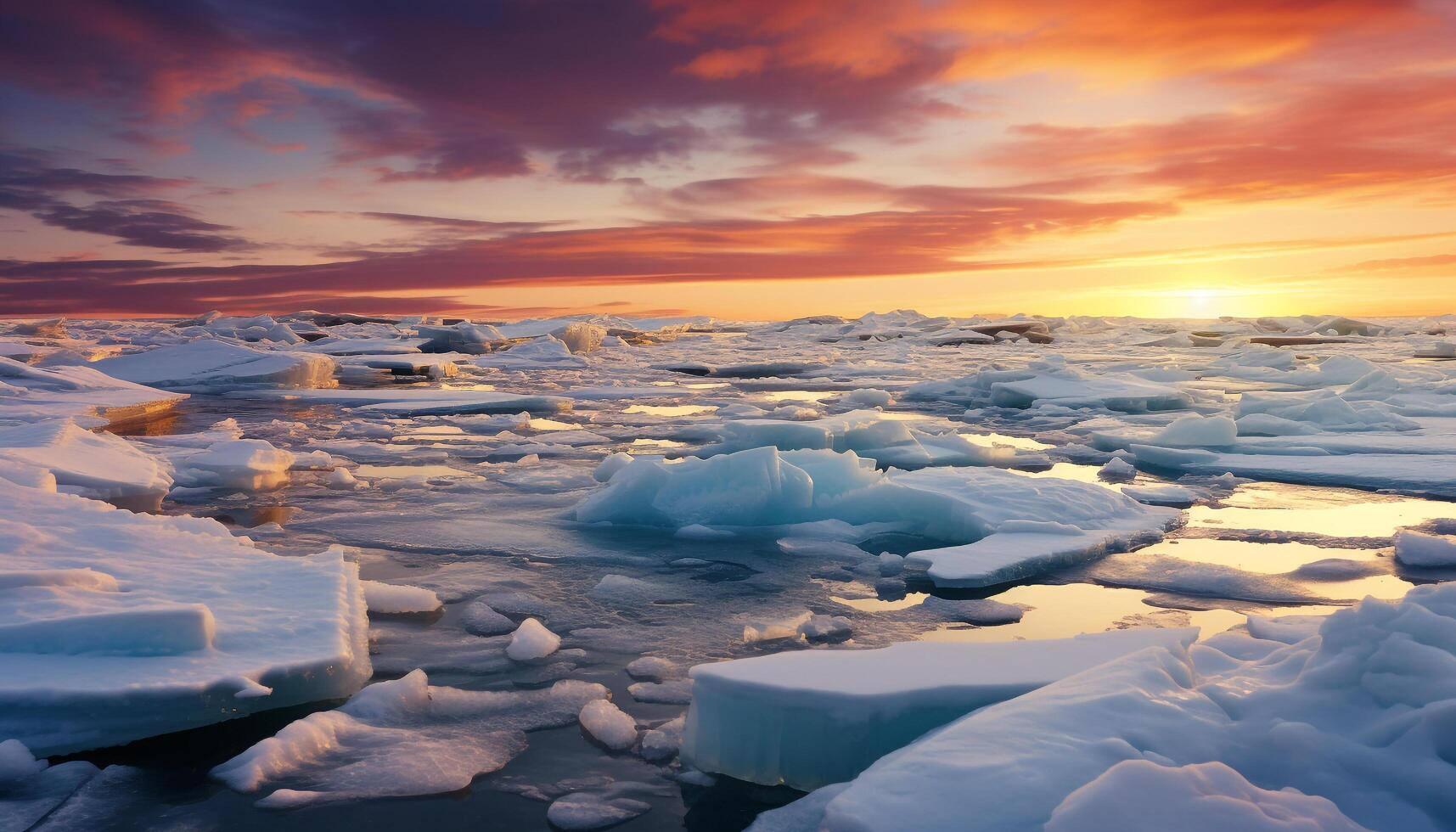AI generated Abstract blue ice crystal reflects nature frozen freshness generated by AI photo